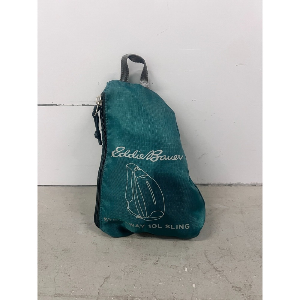 Eddie Bauer Stowaway 10L Sling Bag Green Adjustable Crossbody Strap Outdoor